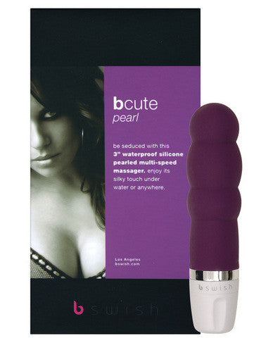 Bcute pearl silicone waterproof massager - purple