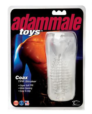Adam Male Coax TPR stroker - clear