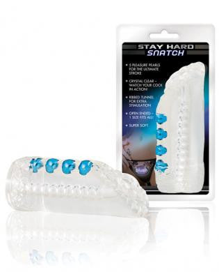 Blush Stay Hard Snatch Masturbator - Clear