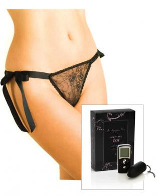 Booty Parlor Turn Me On Vibrating Panties Black Petite/Small