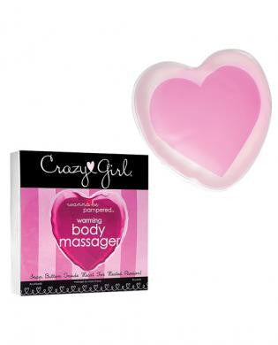 Crazy girl warming body massager heart