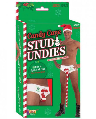 Candy Cane Stud Undies Wanna Lick My Stick