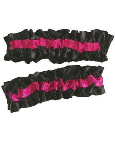 Roaring 20&#039;s Garter Arm Bands Hot Pink &amp; Black
