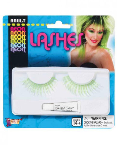 Adult Neon Eye Lashes Green