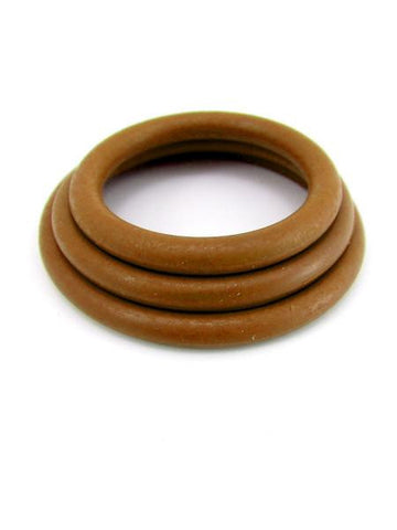M2M Nitrile C*ck Ring - 3 Pack - Brown