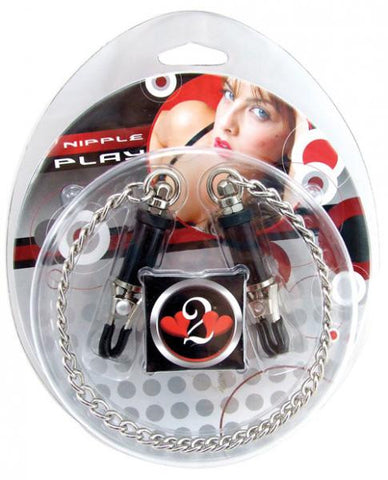 Nipple Clamps Barrel W/Chain Chrome