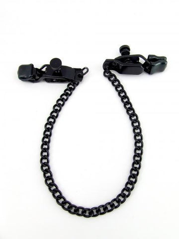 Heart 2 Heart Nipple Clamps Criss Cross Chain Black