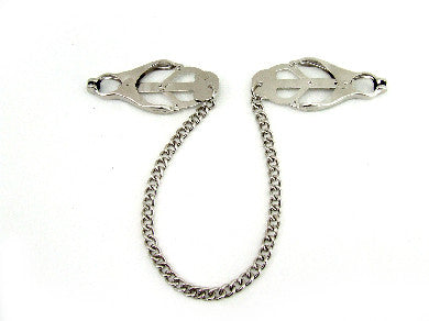 Jaws Tweezer Clamps W/chain - Chrome