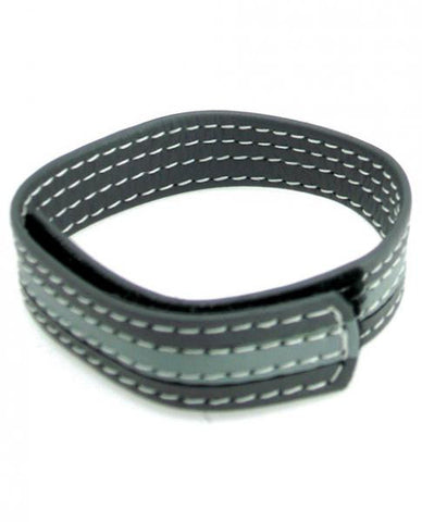 Leather C Ring W/Velcro Fastener- Grey