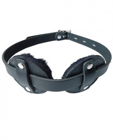 Stockroom Aviator Leather Blindfold Black Bulk