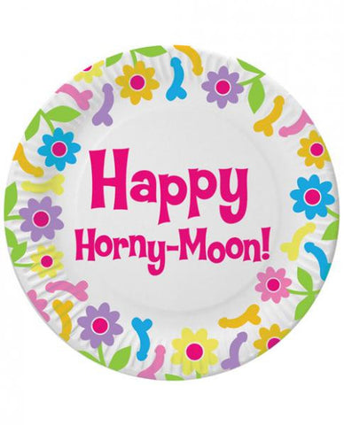 Bachelorette Floral Plates Asst. Sayings 8 Pack