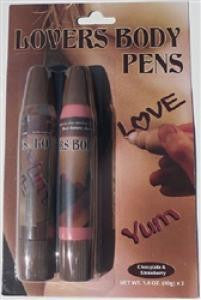 Lovers body pen set&amp;#44; chocolate and strawberry