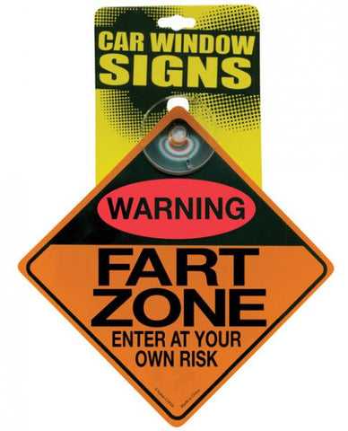 Warning Fart Zone Risk Car Window Signs