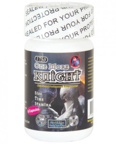One More Knight Silver Enhancer For Men 6 Capsules Bottle