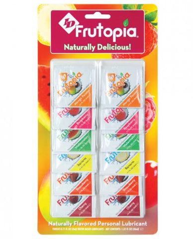 ID Frutopia Natural Lubricant 12 Count 3ml Foil Asst
