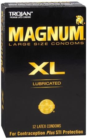 Trojan magnum xl lubricated condom - box of 12