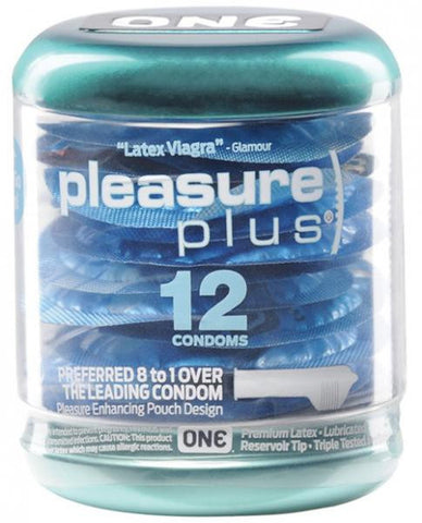 One Pleasure Plus 12 Latex Condoms Jar