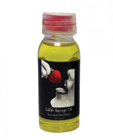 Edible Glow Massage Oil Strawberry 1oz