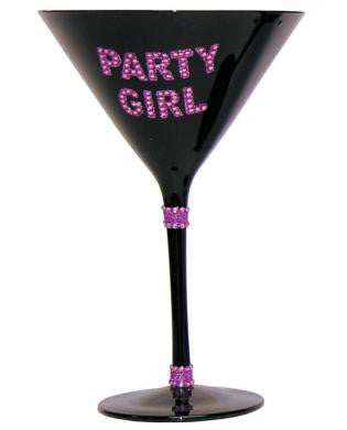 Party Girl Martini Glass - Black
