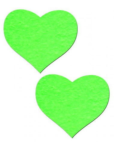 Pastease Glow In The Dark Heart Pasties O/S