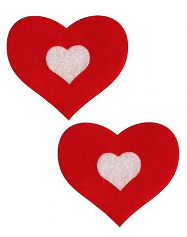 Pastease Red White Sweety Hearts Pasties O/S