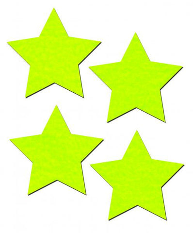 Pastease Petites Neon Yellow Star O/S 2 Pack