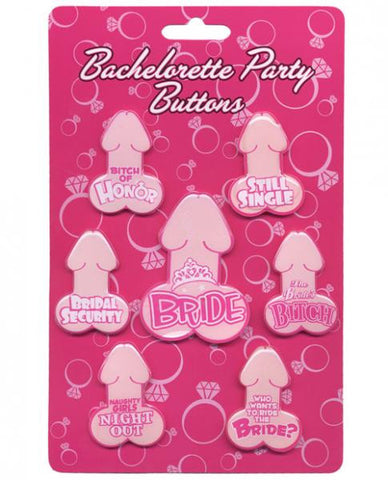 Bachelorette Party Penis Button Set Pack Of 7