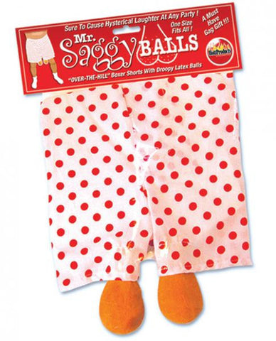 Mr Saggy Balls Boxer Shorts Droopy Latex Balls