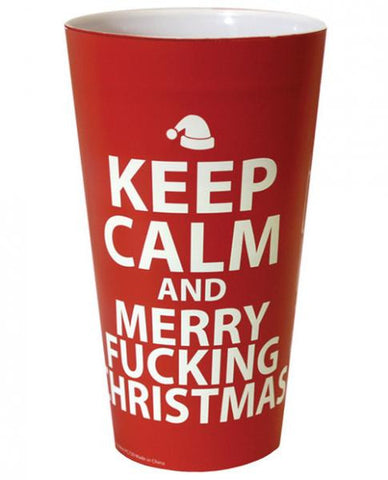 Keep Calm &amp; Merry F*cking Christmas Drinking Cup
