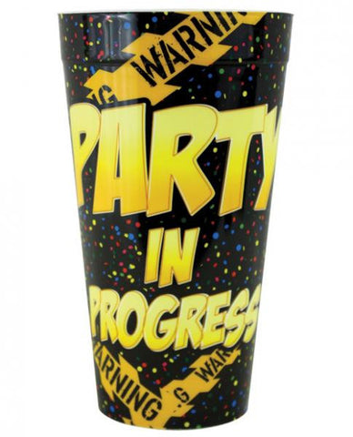 Warning Party In Progress Plastic Cup