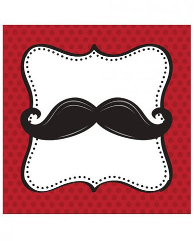 Mustache Madness Beverage Napkin 16 Pack