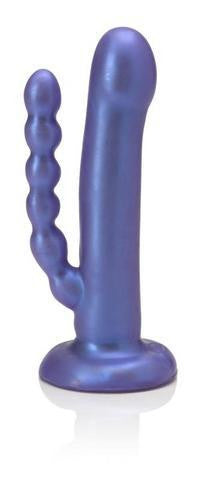 Flex Double Penetrating Dildo Silicone 5.25 Inch - Purple Haze