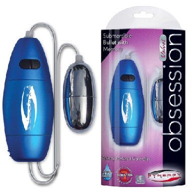 Obsession velvet bullet w/memory - 7 function blue