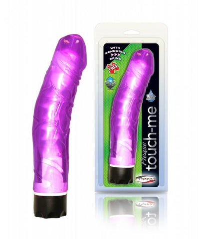 Please Touch Me Vibrator Bendable Spine Purple