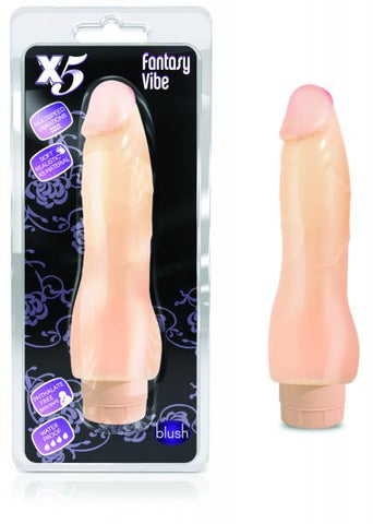 X5 Fantasy Vibe Beige Realistic Dildo