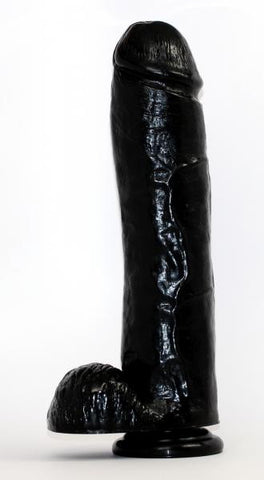 Hard Steel 11.&quot; Dildo - Black