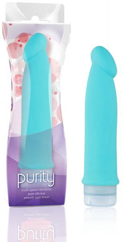 Blush purity silicone vibrator - blue