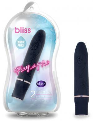 Blush play with me bliss mini vibrator - black