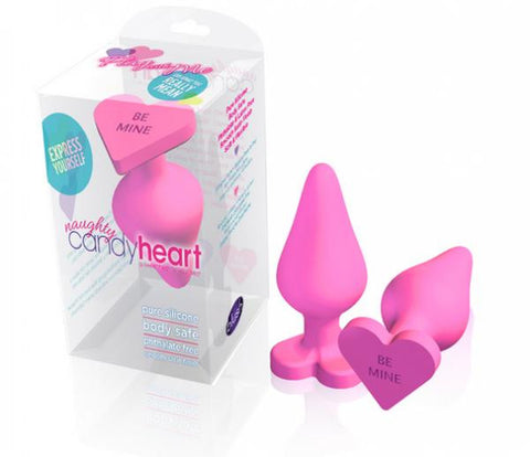 Naughty Candy Hearts Butt Plug Pink