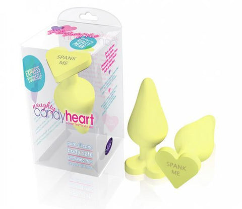 Naughty Candy Heart Butt Plug Yellow