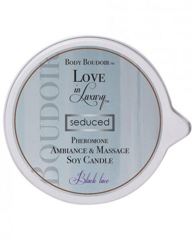Seduced Soy Massage Candle Black Lace 6oz