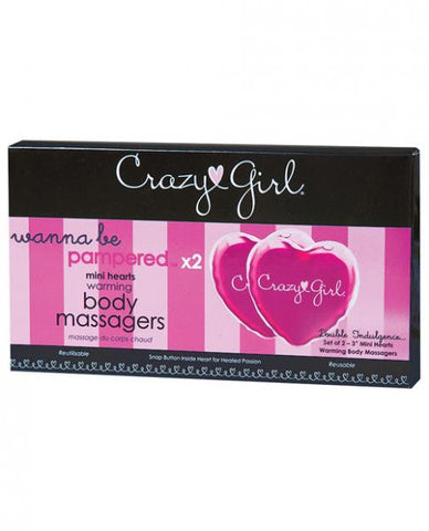Mini Warming Heart Body Massager 2 Pack Pink