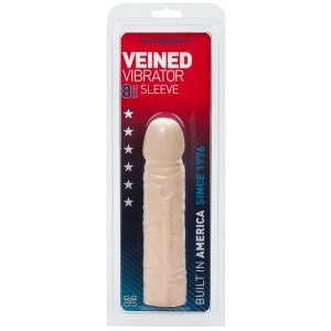 Veined 8-inch vibrator sleeve