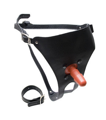 Vac -U-Lock &amp;#8226; Leather Ultra Harness With Plug
