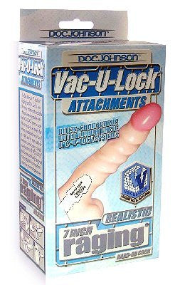 Vac-U-Lock &amp;#8226; 7&quot; Raging Hard-On Cock-White
