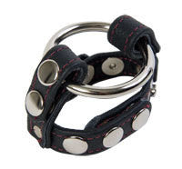 Black Leather English C and Ball Cage