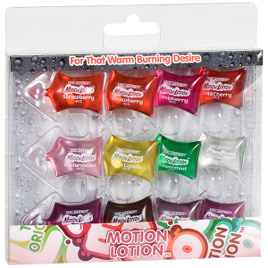 Motion lotion sampler -  4 ml asst. flavors pack of 12