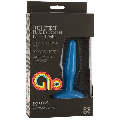 Glo Anal Plug Slim Vibrating Blue