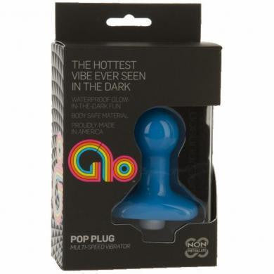 Glo vibrating pop plug - blue