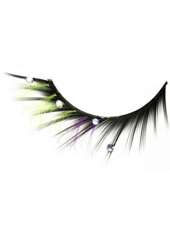 Cabaret Tipped Multi-Color Crystals Eyelashes Black